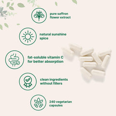 Front view of Micro Ingredients saffron extract bottle label