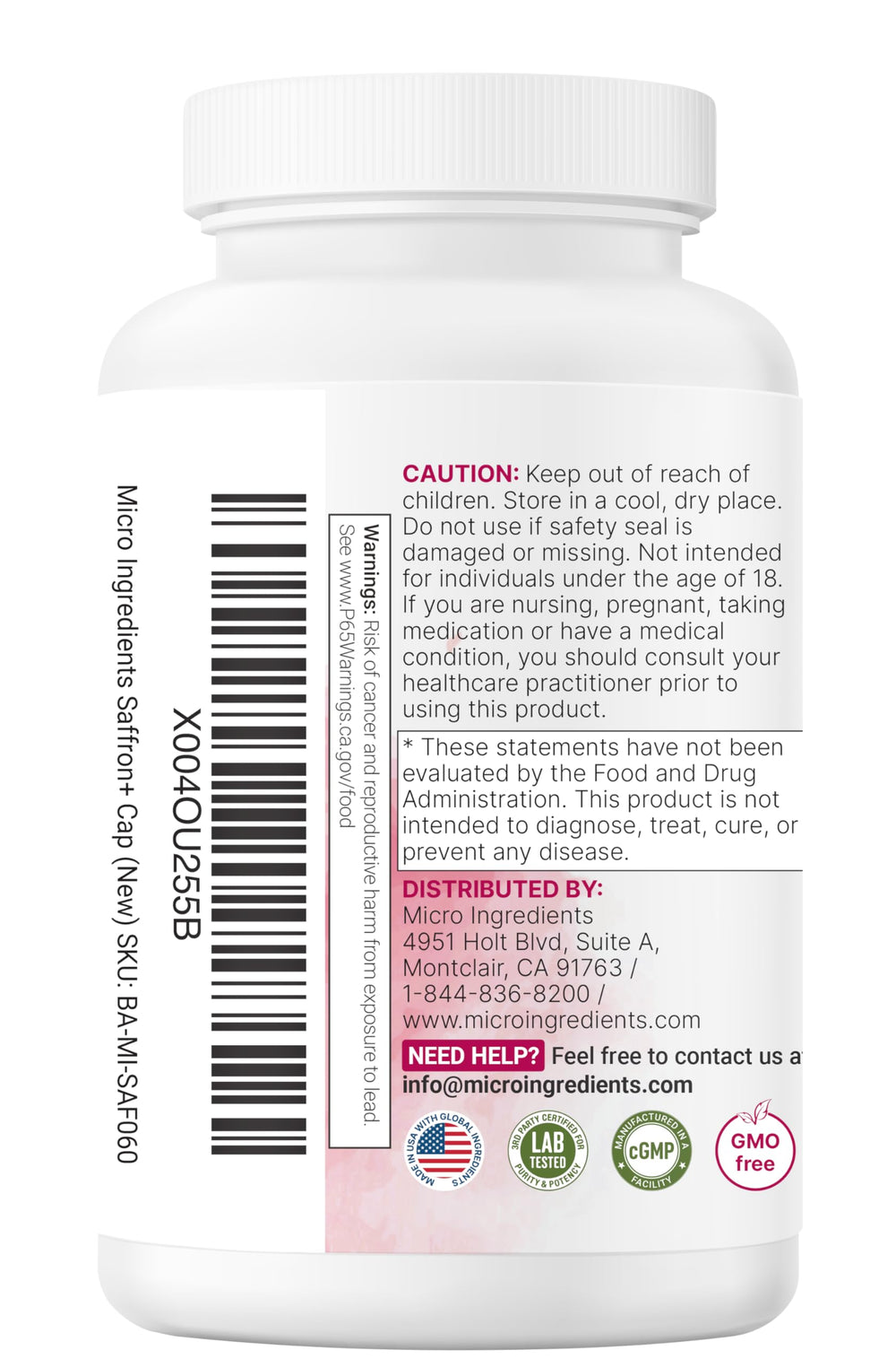 Micro Ingredients Saffron+ Advanced packaged product shot signals reliable daily use