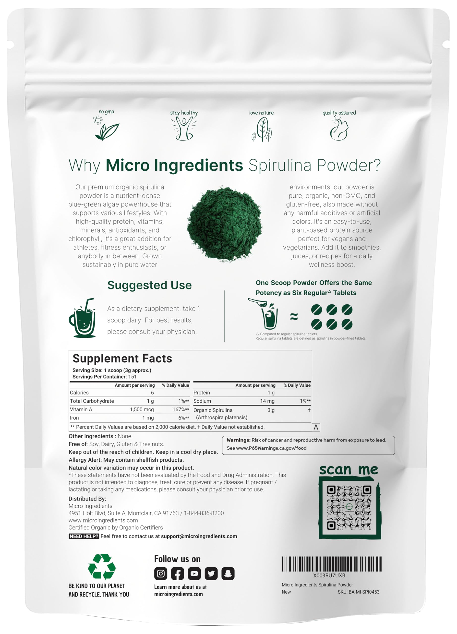 Back view showing supplement facts and ingredients