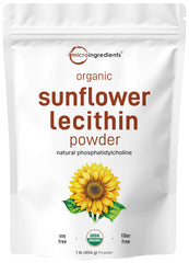 Front view of Micro Ingredients Organic Sunflower Lecithin Powder 1 lb