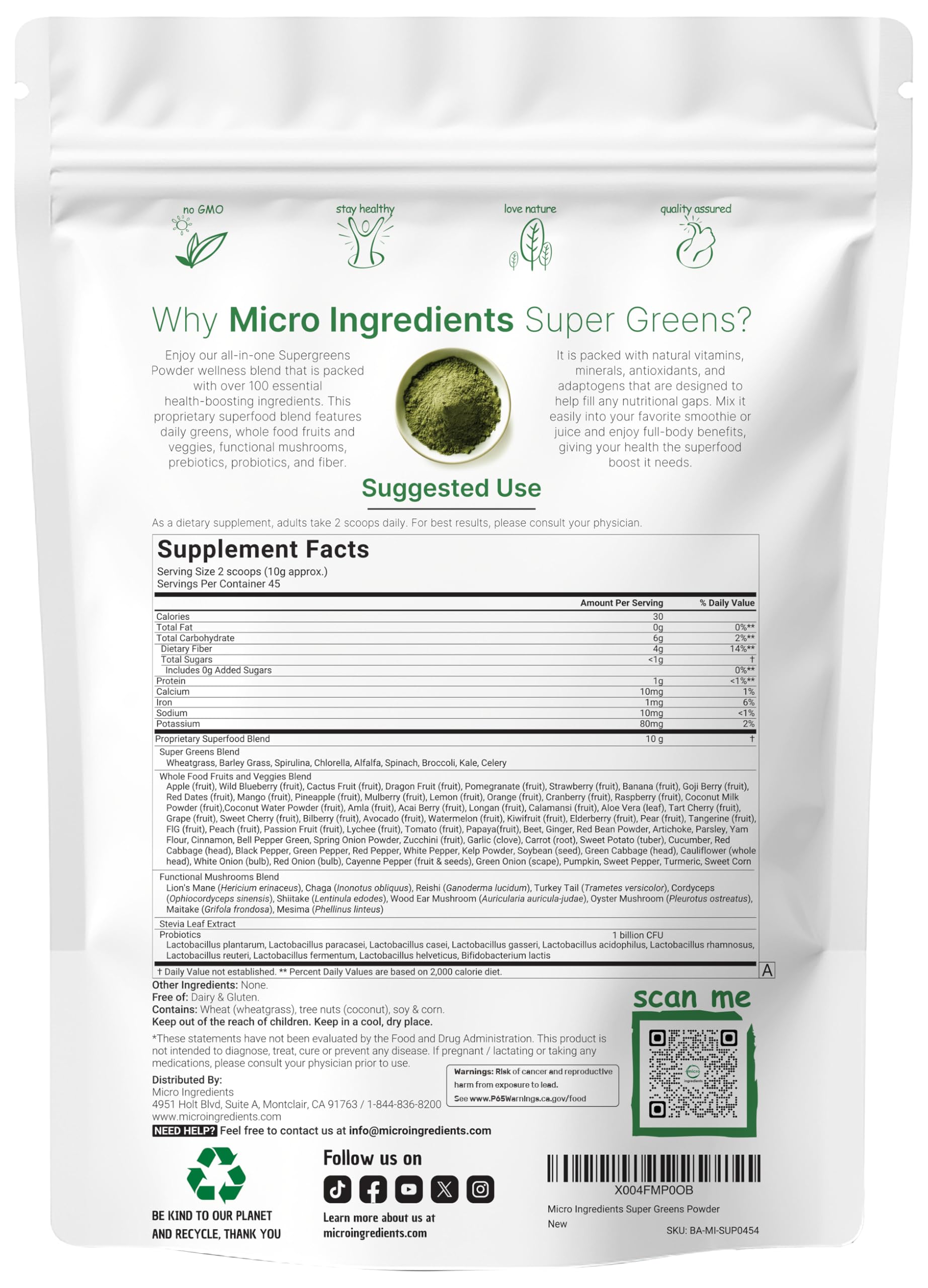 Close-up of the 1lb pouch label and branding