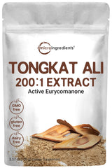 Front view of Micro Ingredients Tongkat Ali Extract 200:1 powder 100 g bottle