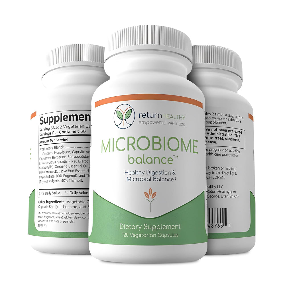 Infographic showing benefits of microbiome balance