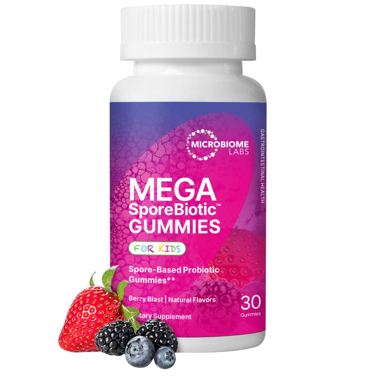 Microbiome Labs MegaSporeBiotic Kids bottle for daily gut health support