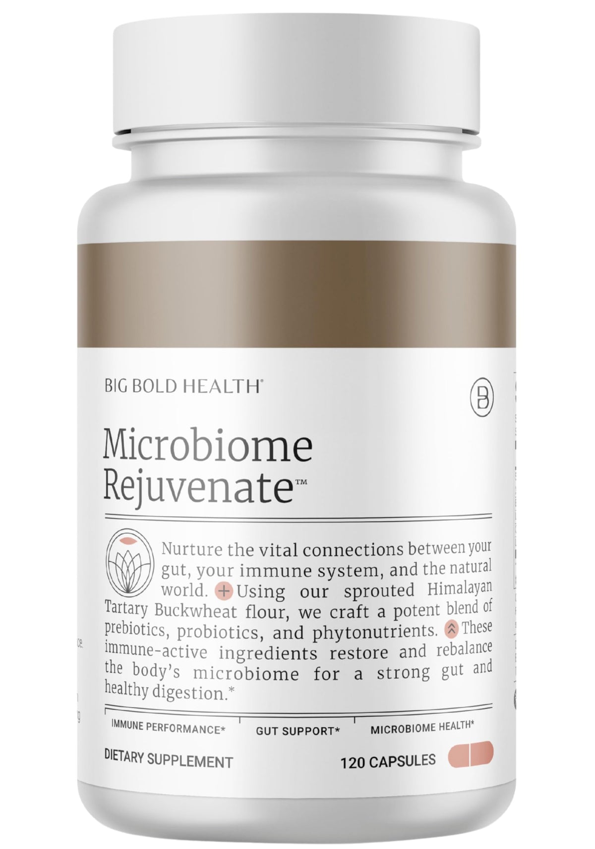 Front view of Microbiome Rejuvenate bottle