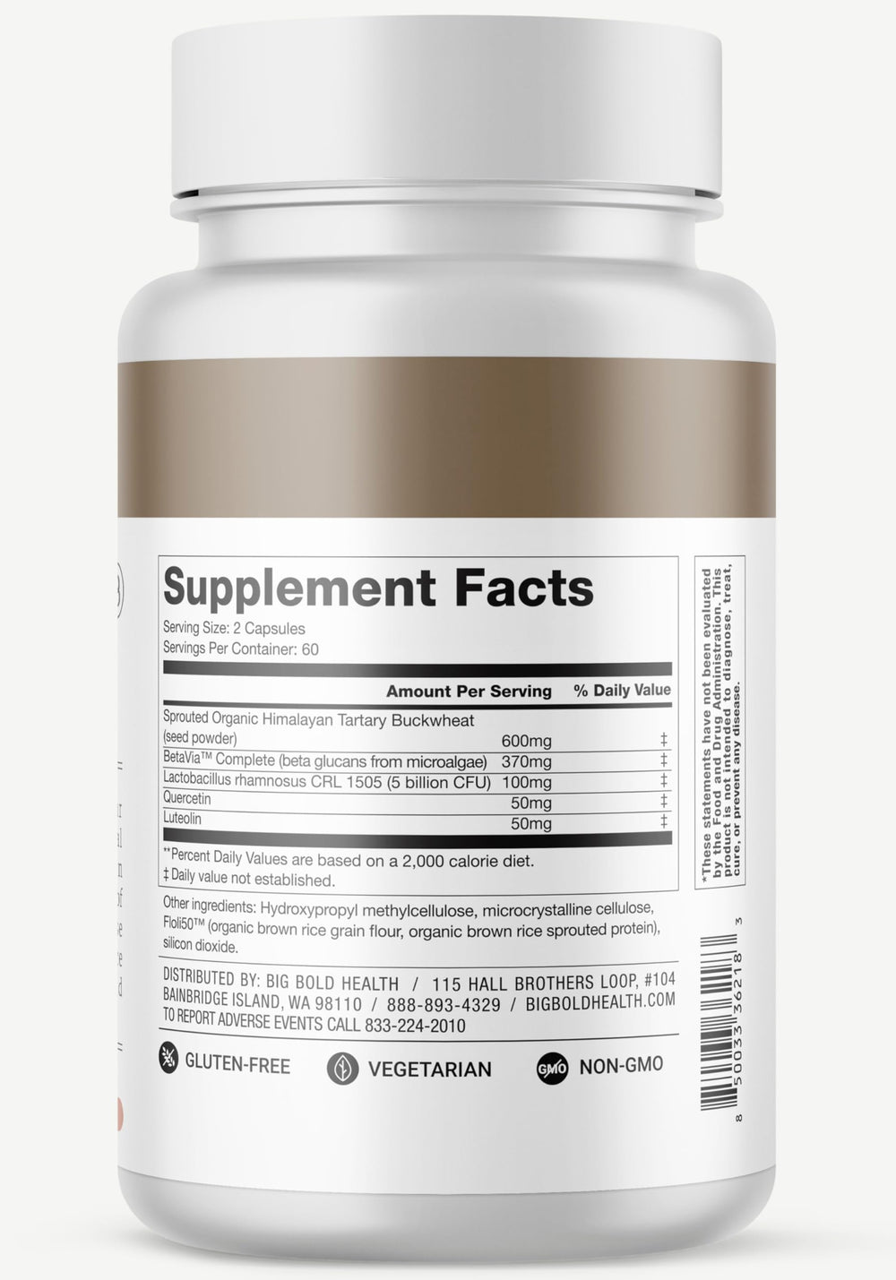 Gluten-free, vegetarian Microbiome Rejuvenate capsules ready to take