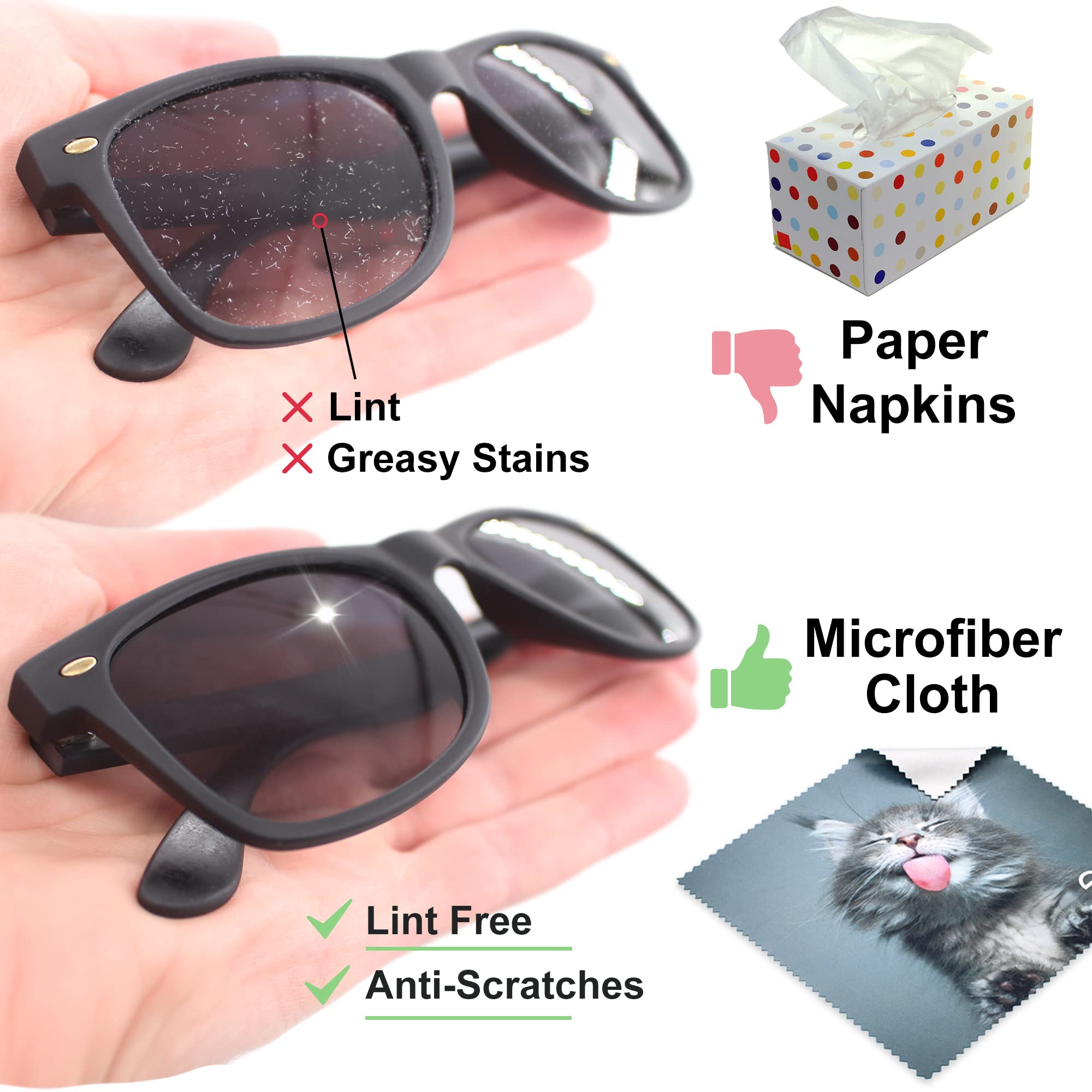 Close-up of microfiber texture for lens cleaning