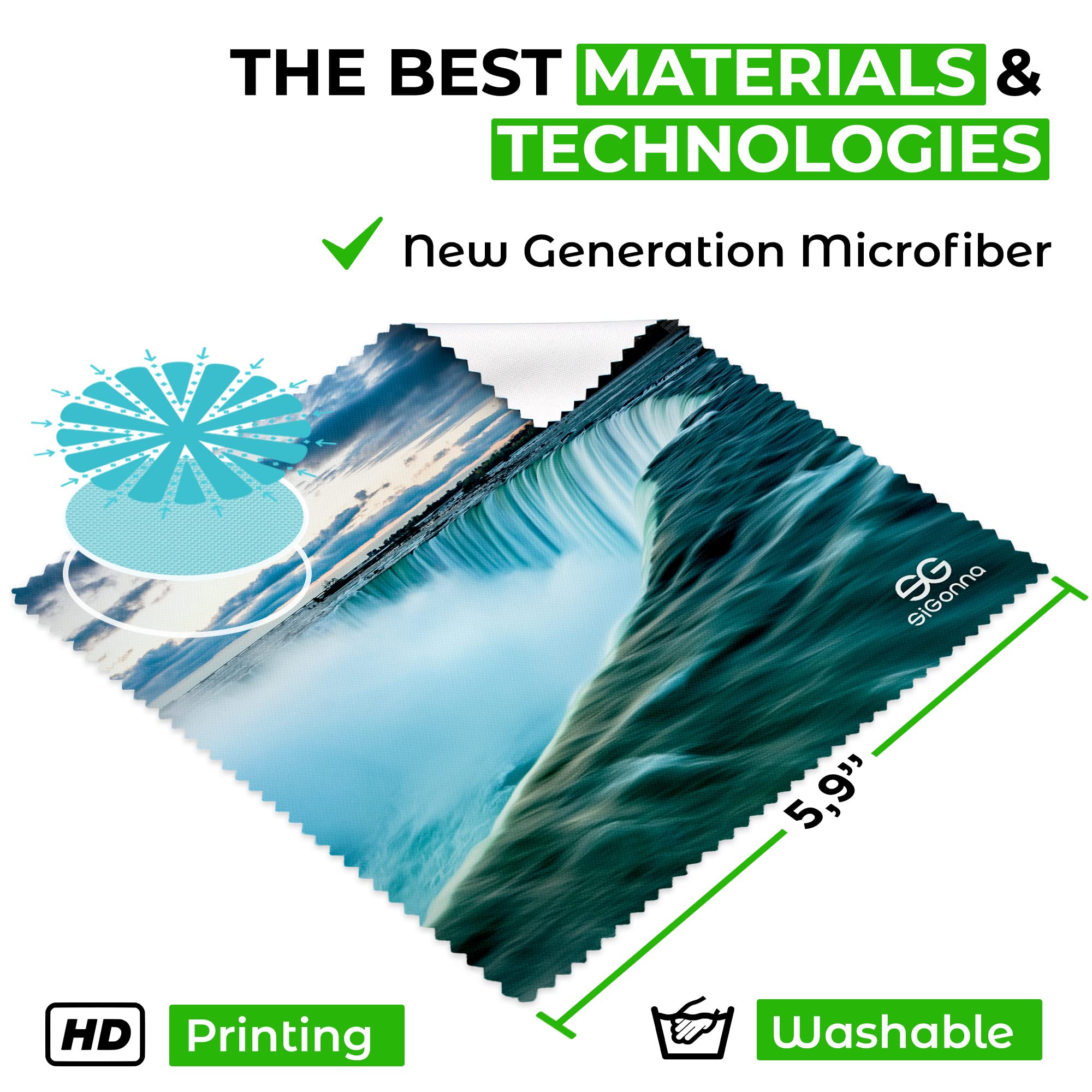 Soft microfiber cloth wiping eyeglasses