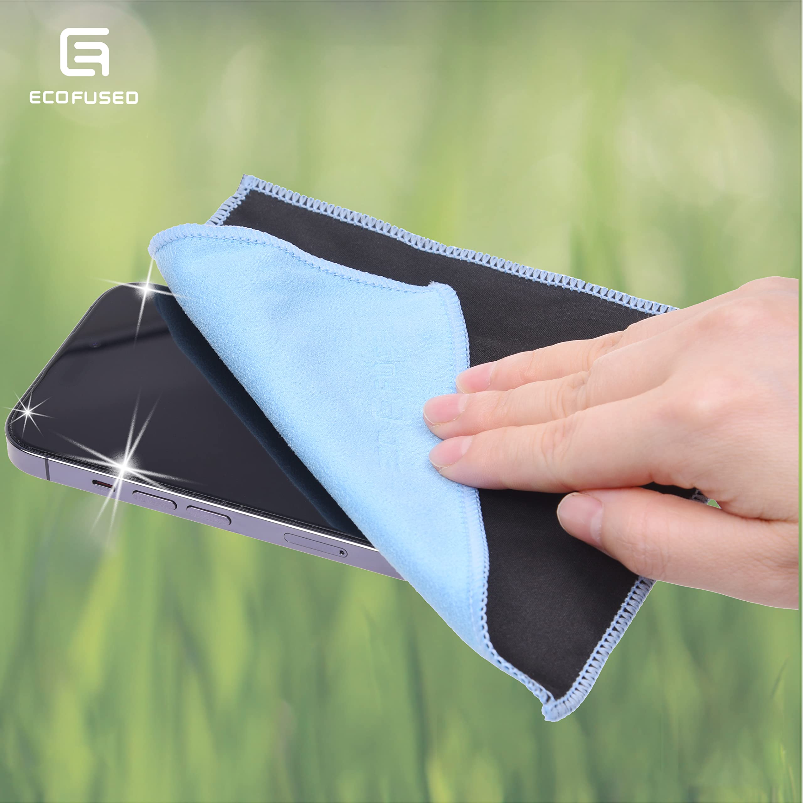 Reusable and washable cleaning cloths in a bundle