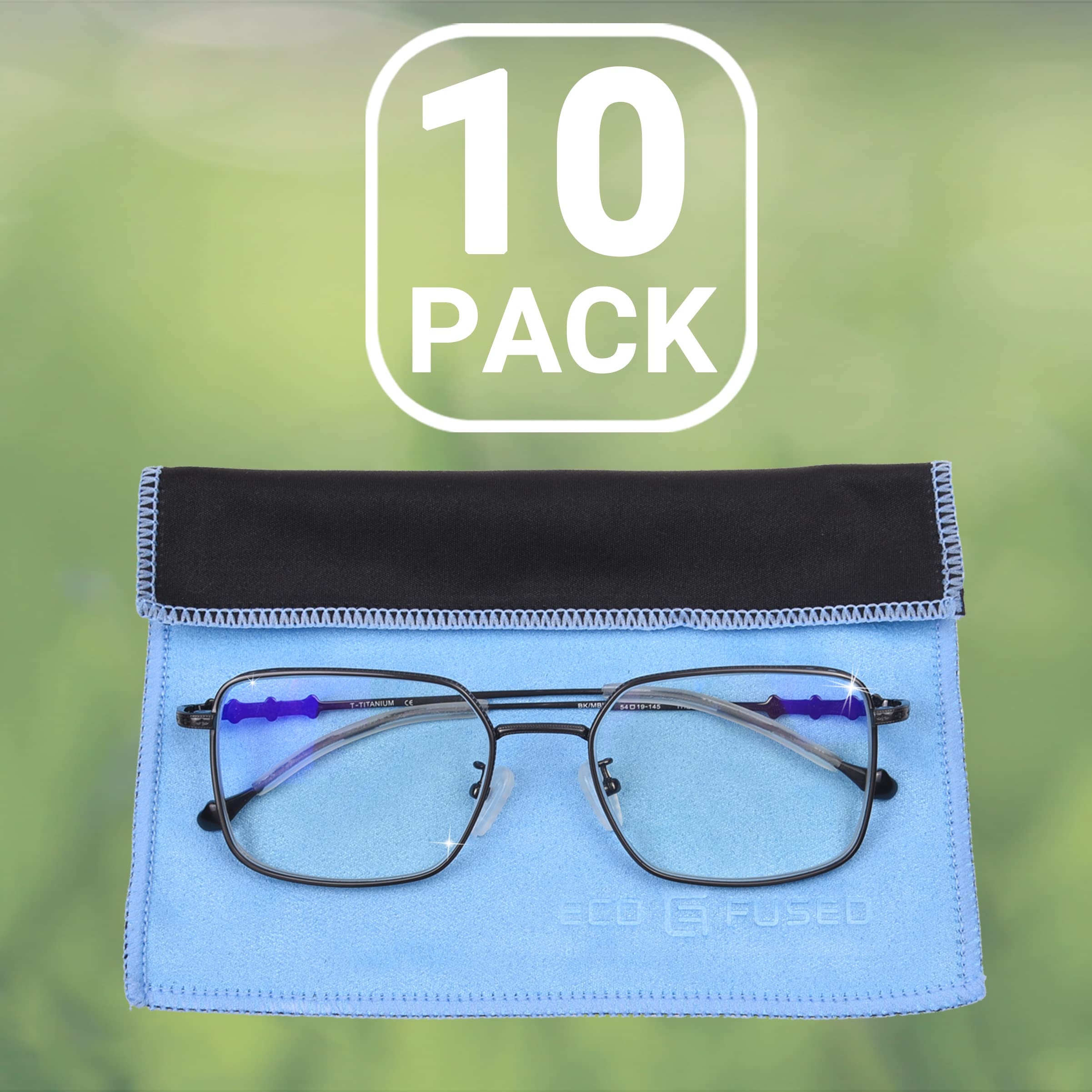 Product image showing the 10-pack micro fiber cloths for electronics care