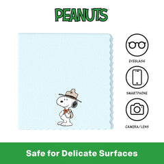 Delicate surface lens cleaning cloth for camera lenses and gadgets, Snoopy pattern