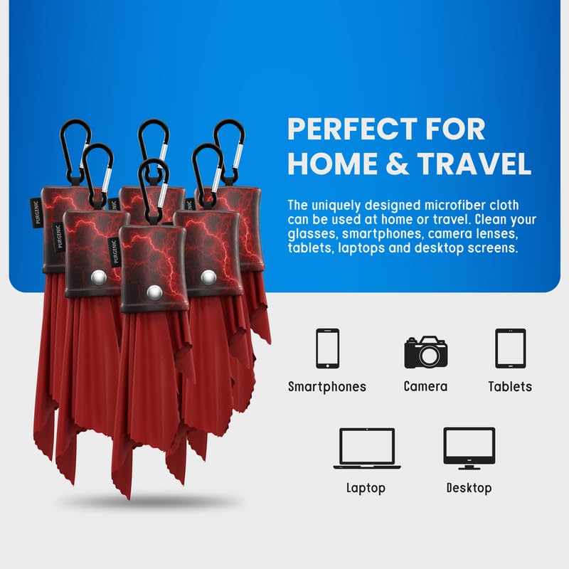 Cleans eyeglasses, smartphones, tablets, laptops and screens