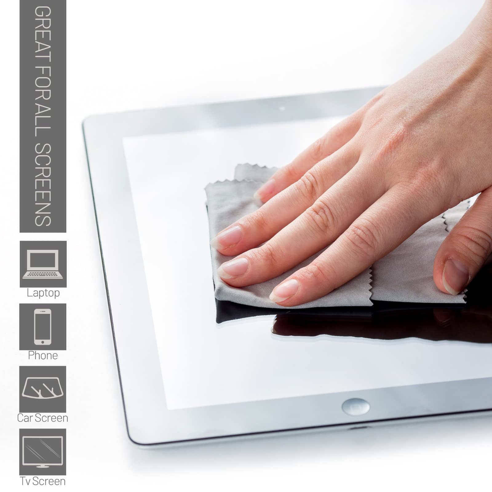 Close-up image of the microfiber cloth pack