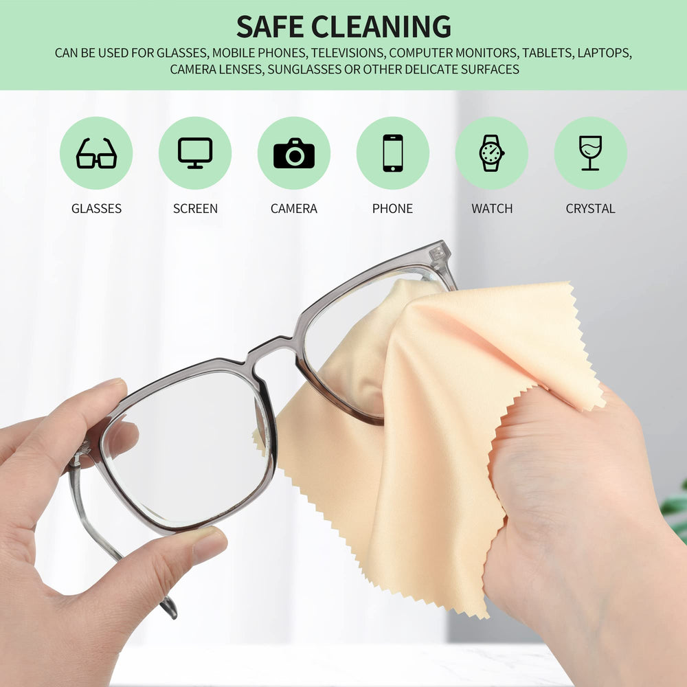 Green microfiber cleaning cloths (7x6 inches) from 18-pack
