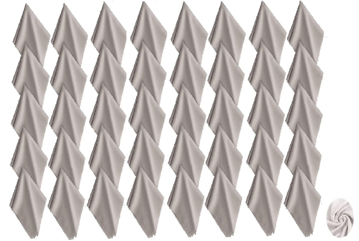 Front view of 40-piece grey microfiber cleaning cloths pack