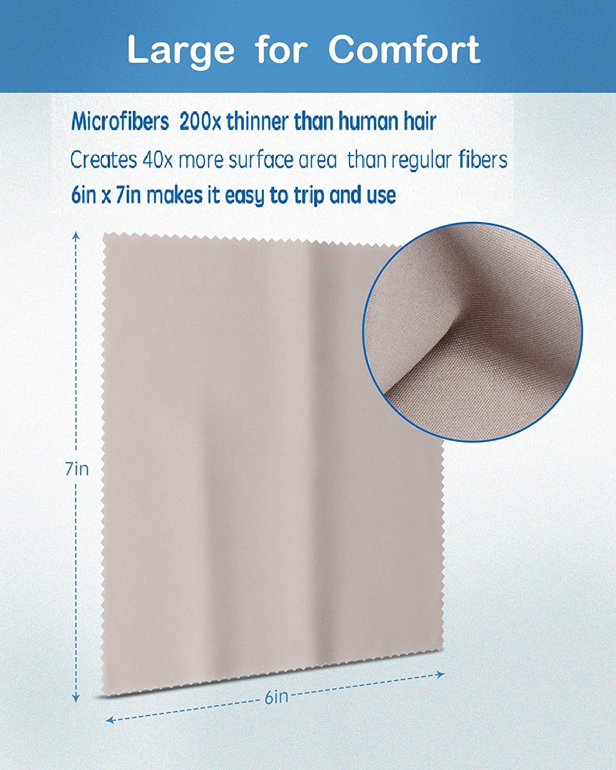 Microfiber cleaning cloth cleaning a camera lens