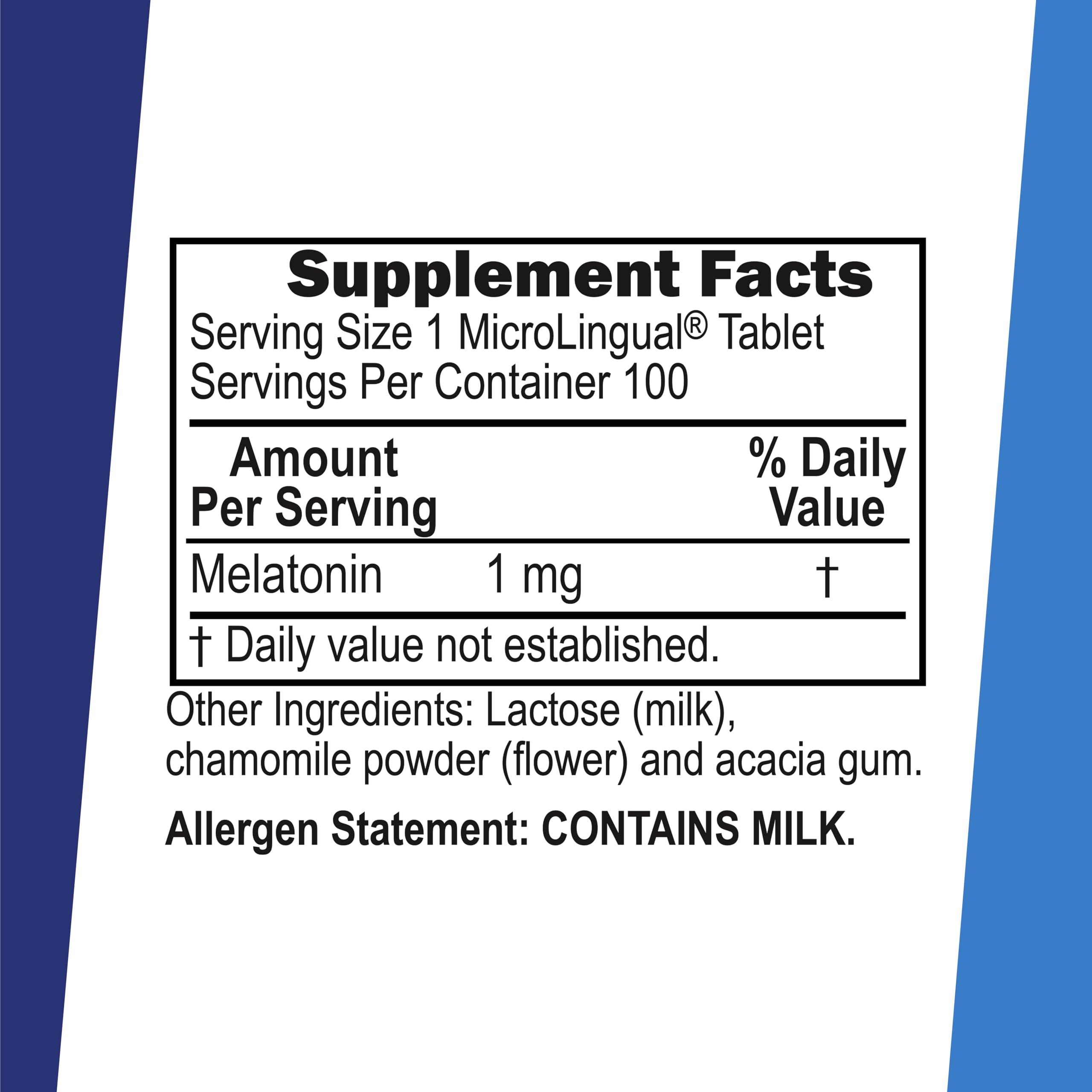 MicroLingual fast-dissolving melatonin tablets