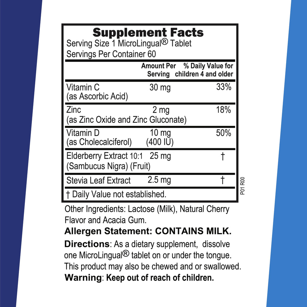Close-up of MicroLingual dissolvable tablets