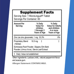 Peppermint-flavored lozenjets dissolving on the tongue
