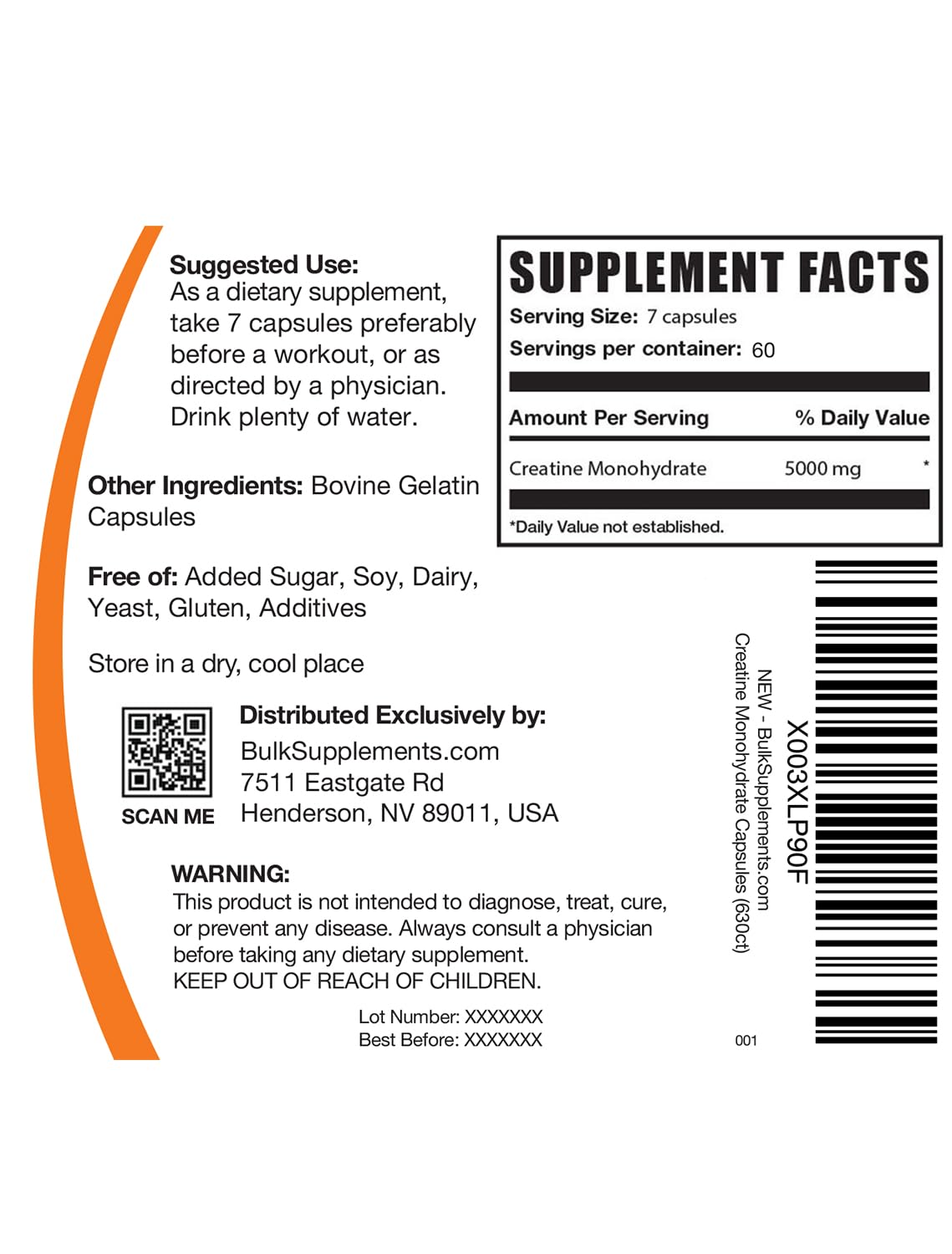 420-count pack of micronized creatine capsules