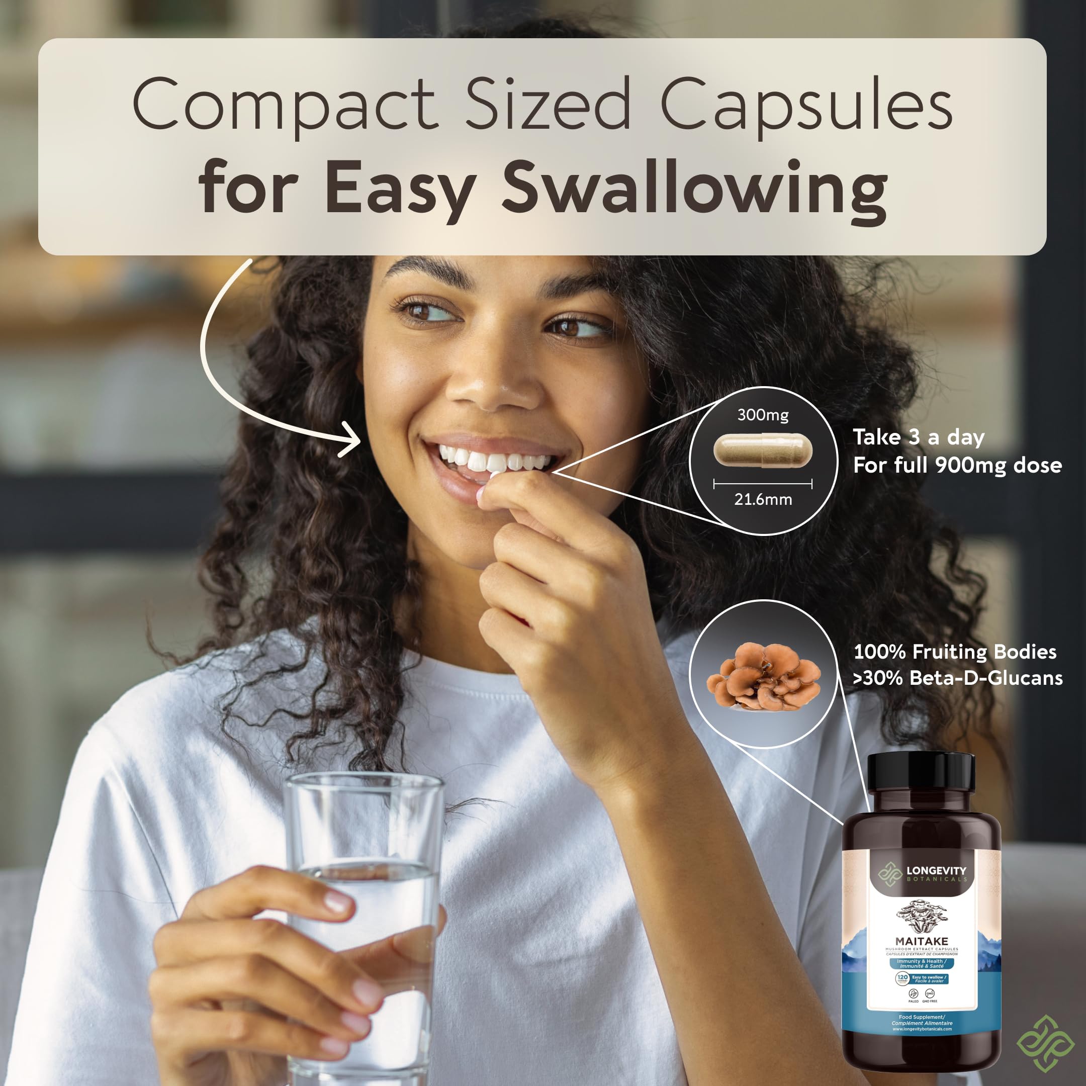 Micronized Maitake mushroom extract capsule