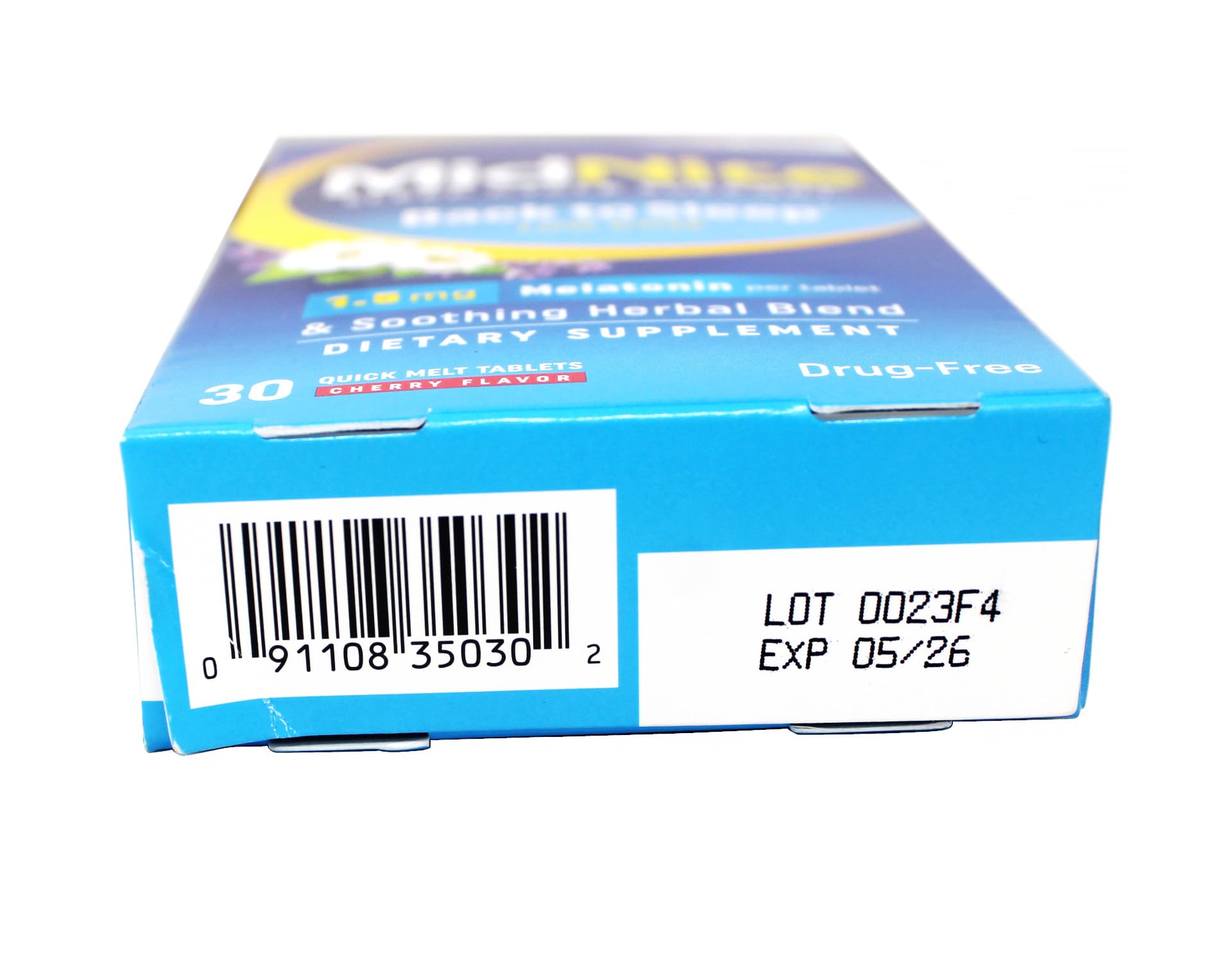 Cherry flavor quick melt tablet dissolving without water