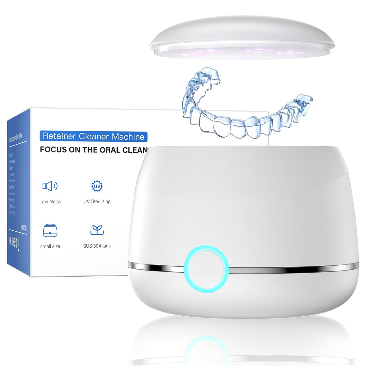Midomi Ultrasonic Retainer Cleaner with compact 200ml pod