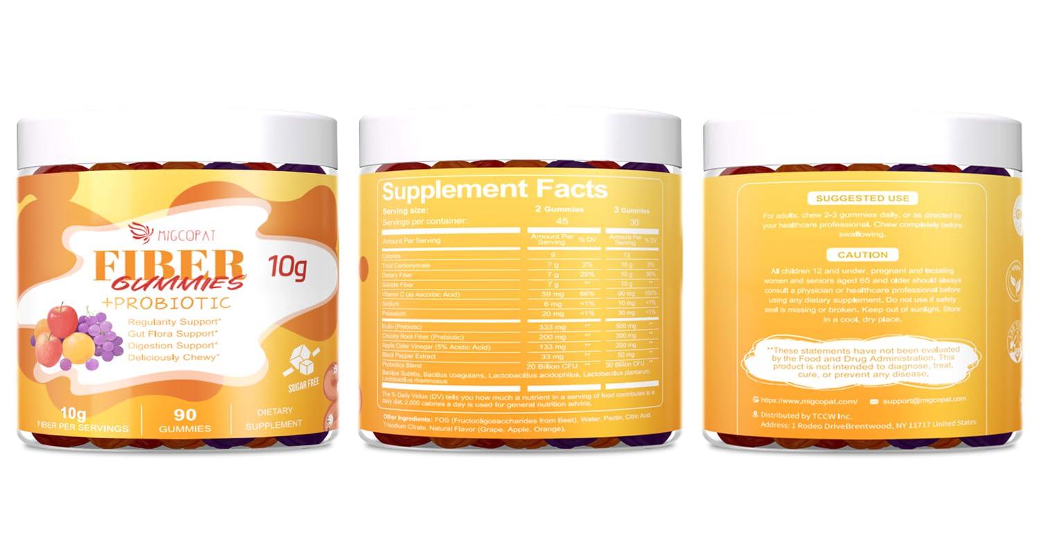 No sugar added badge on Migcopat packaging