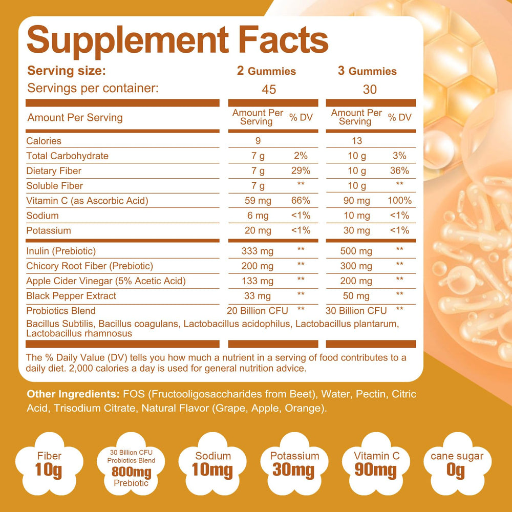 Probiotic blend label highlighting 30 billion CFUs