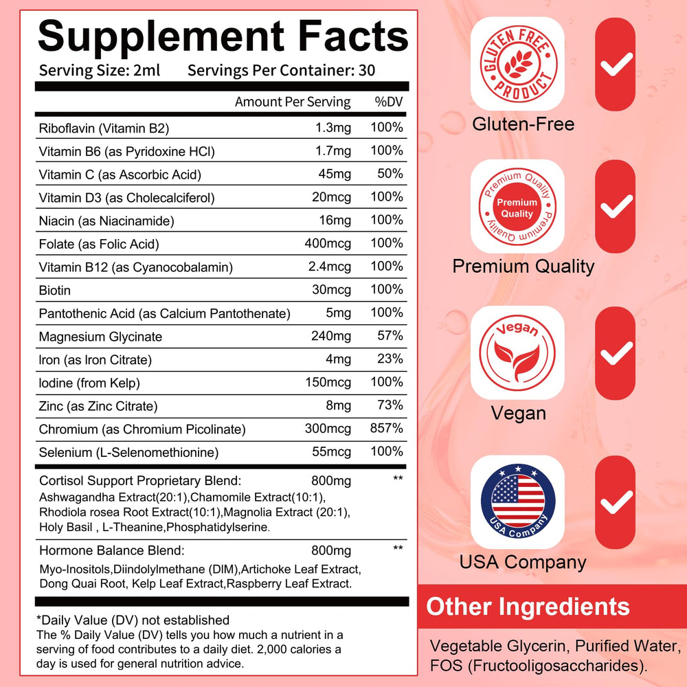 Probiotics and plant extracts in Migcopat endocrine drops