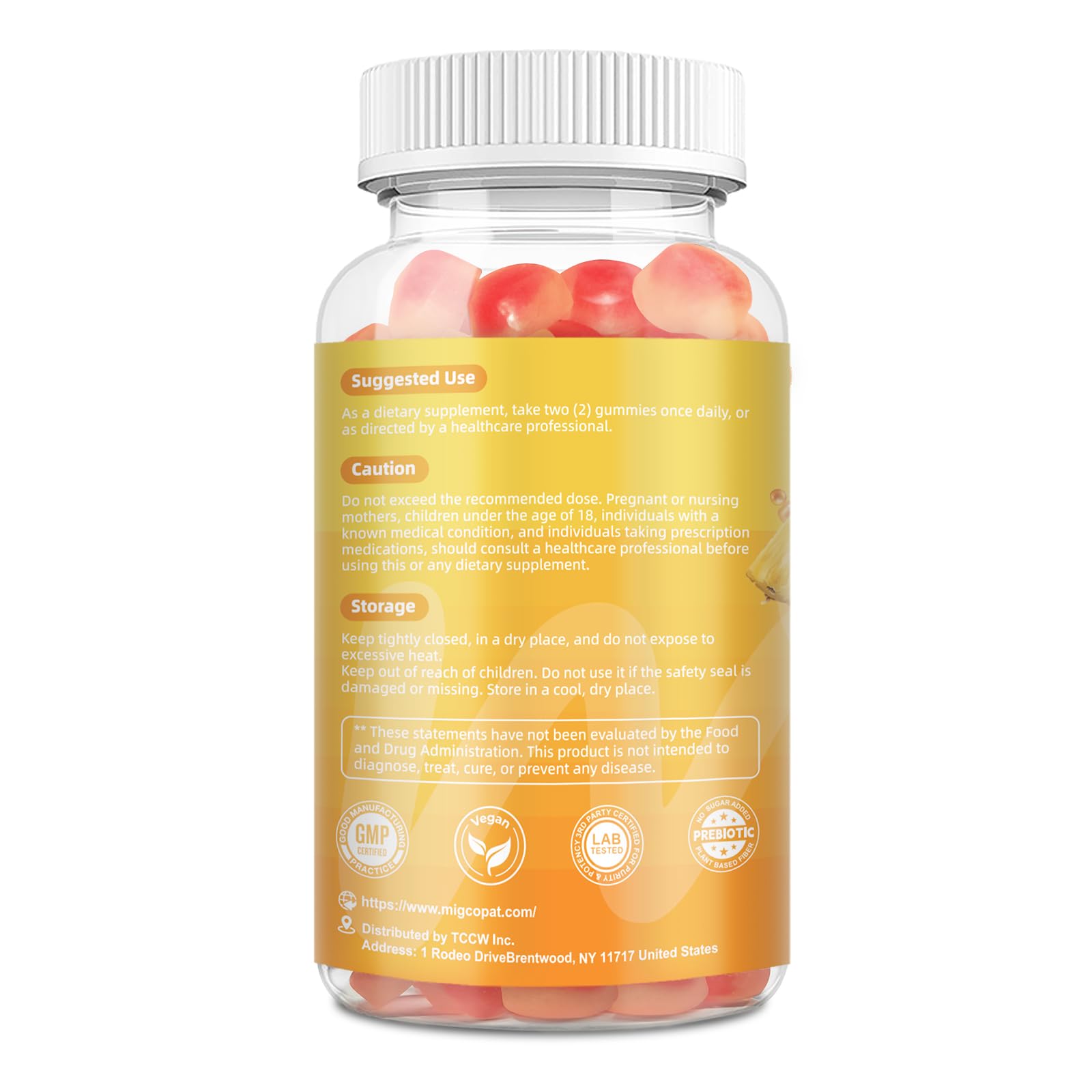 Vegan and gluten-free gummy supplement image
