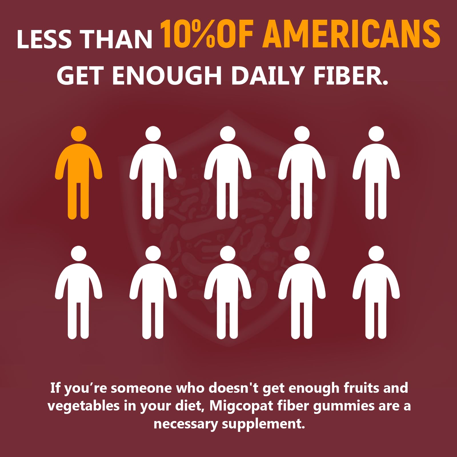 Vitamin C, inulin, and ACV components listed for Migcopat gummies