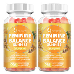 Front view of Migcopat Premium Feminine Balance Gummies 2-pack