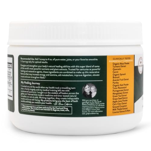 Close-up of Mighty Maca Mango label