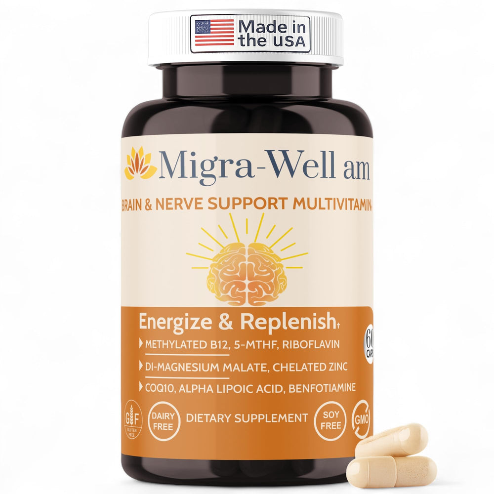 Wellkasa Migra-Well AM bottle – front view