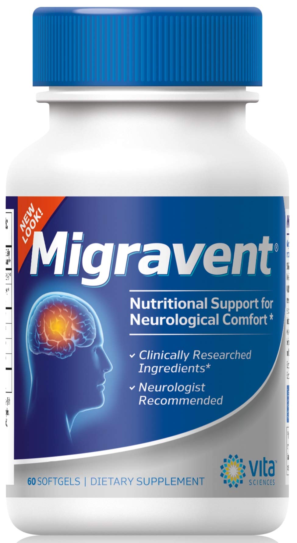 Migravent bottle with 60 capsules