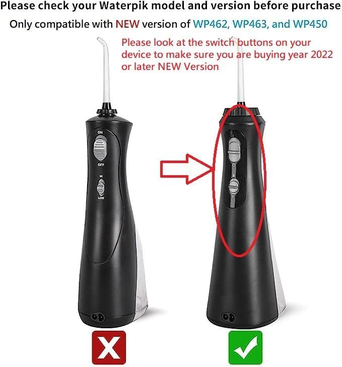Clear reservoir showing water level in Water Flosser WP462 WP463 WP450