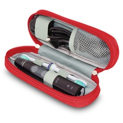 Mijibisu red toothbrush travel case exterior
