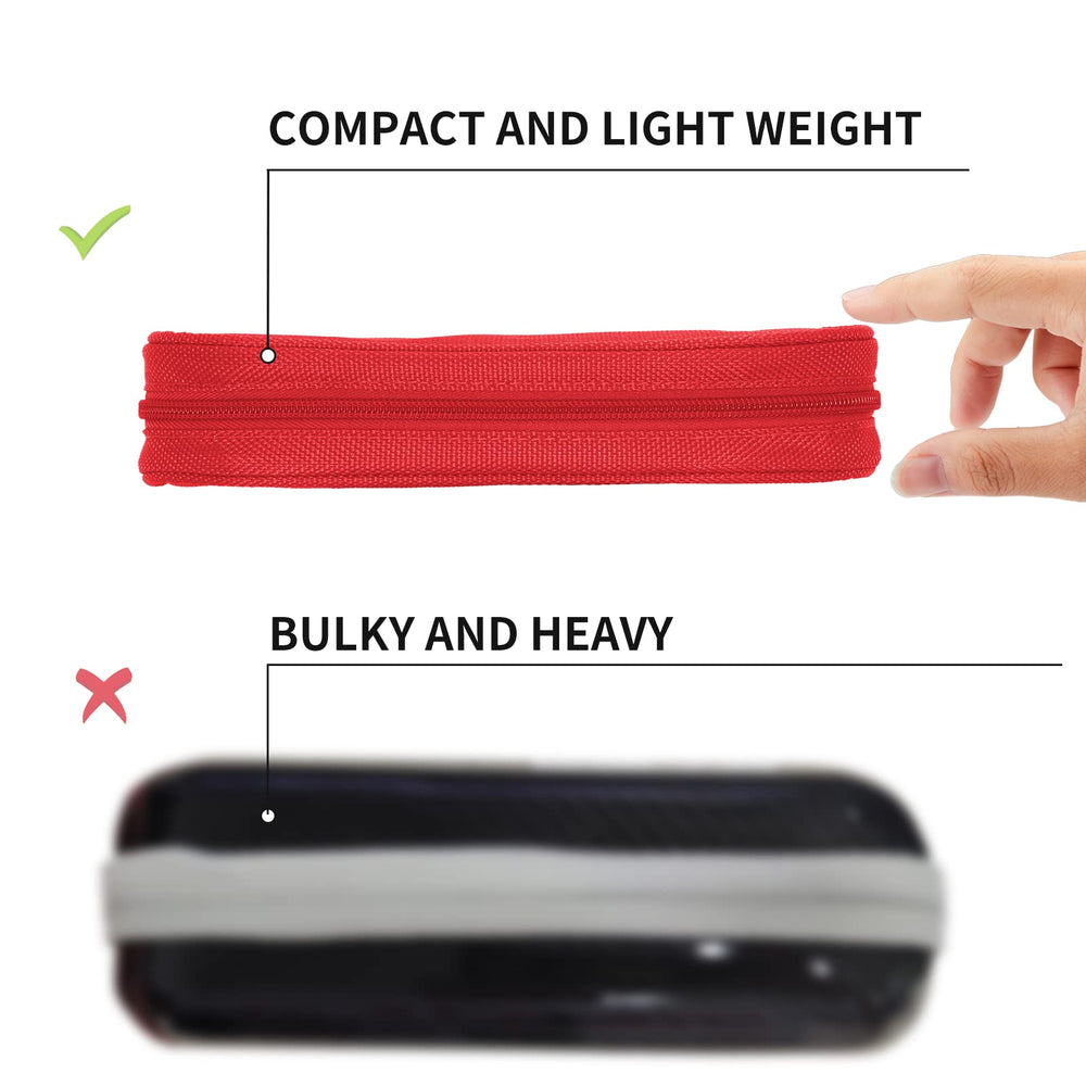 Pearl cotton padding protecting toothbrush during travel