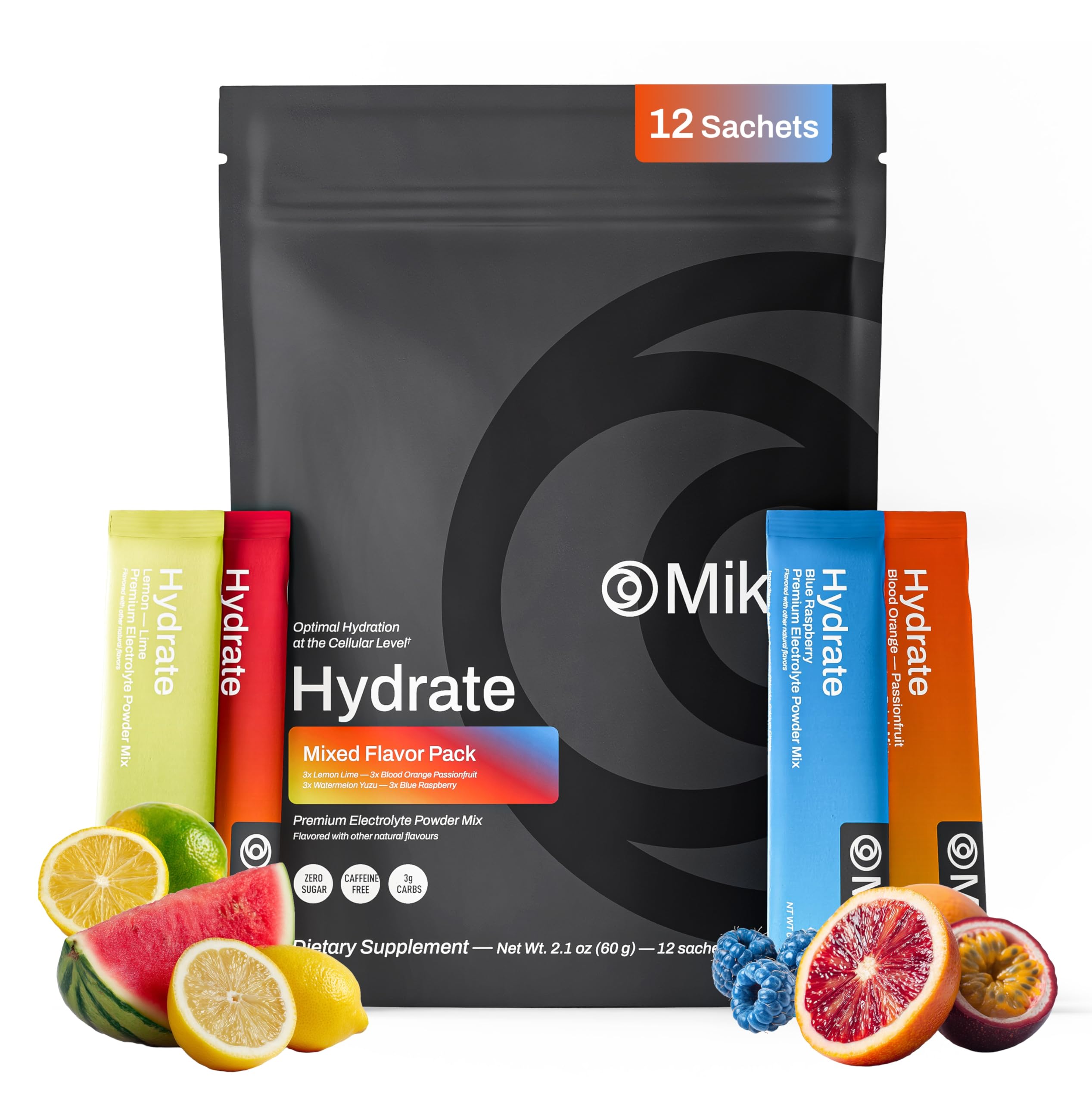Mikra Hydrate Variety Pack 12 electrolyte packets