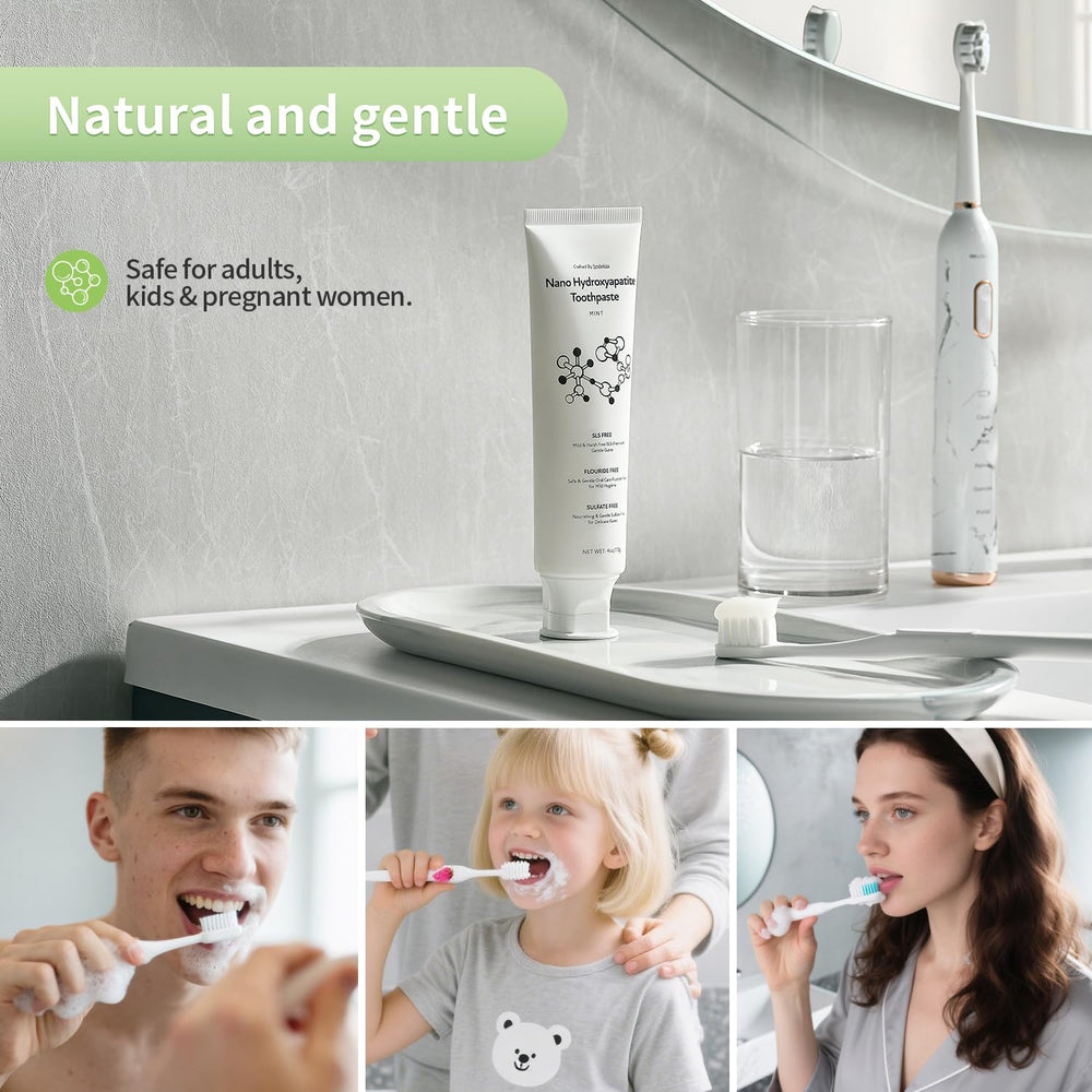 Mild mint natural toothpaste for adults and kids