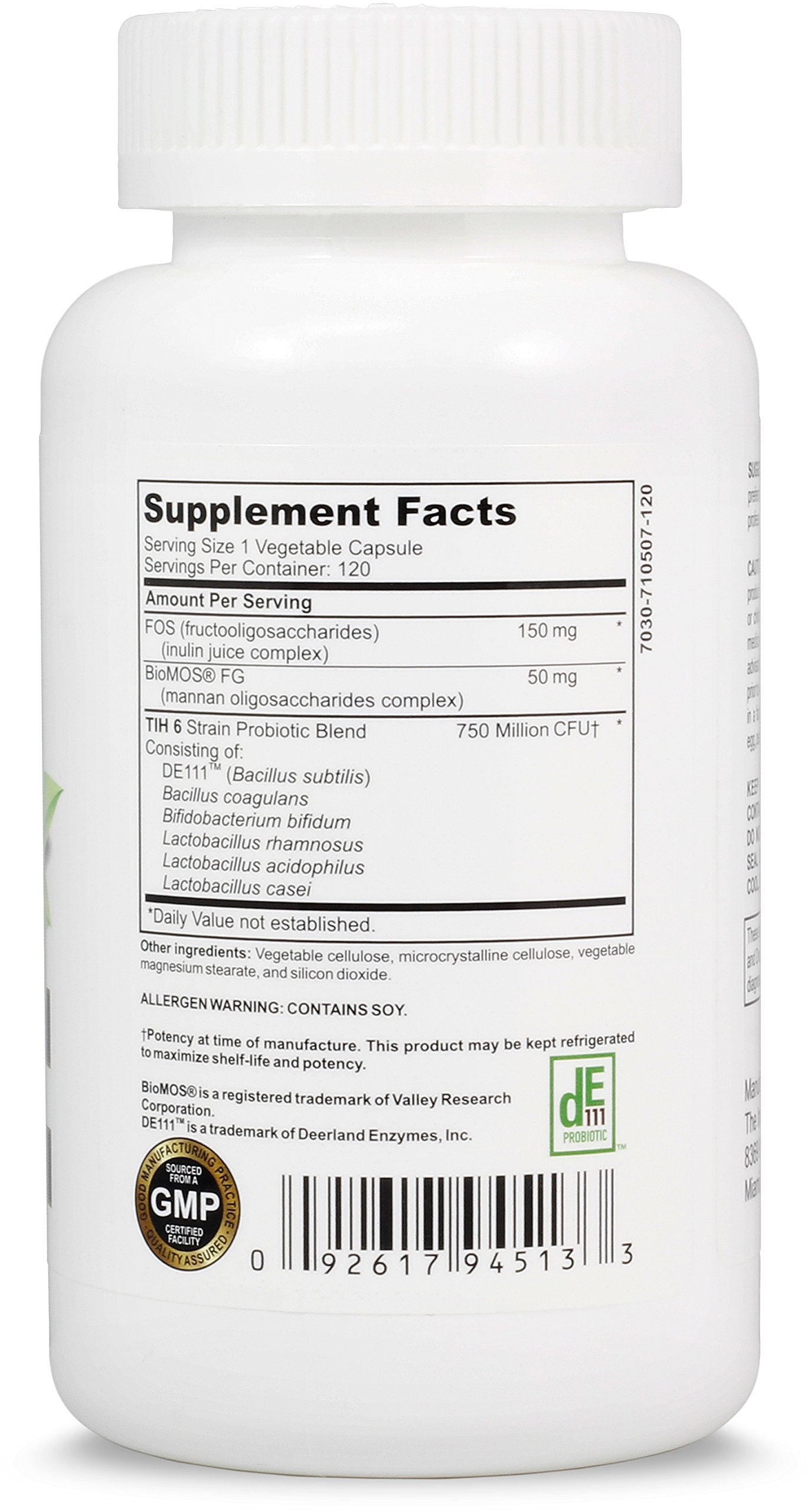 Close-up of vegan, non-GMO capsules