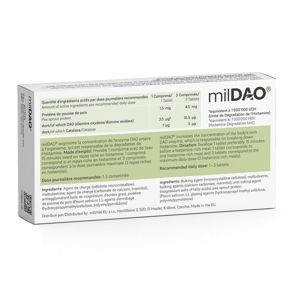 milDAO with catalase packaging illustration