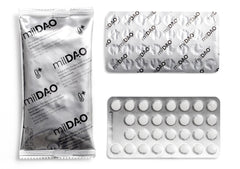 Foil pouch with silica gel for milDAO stability