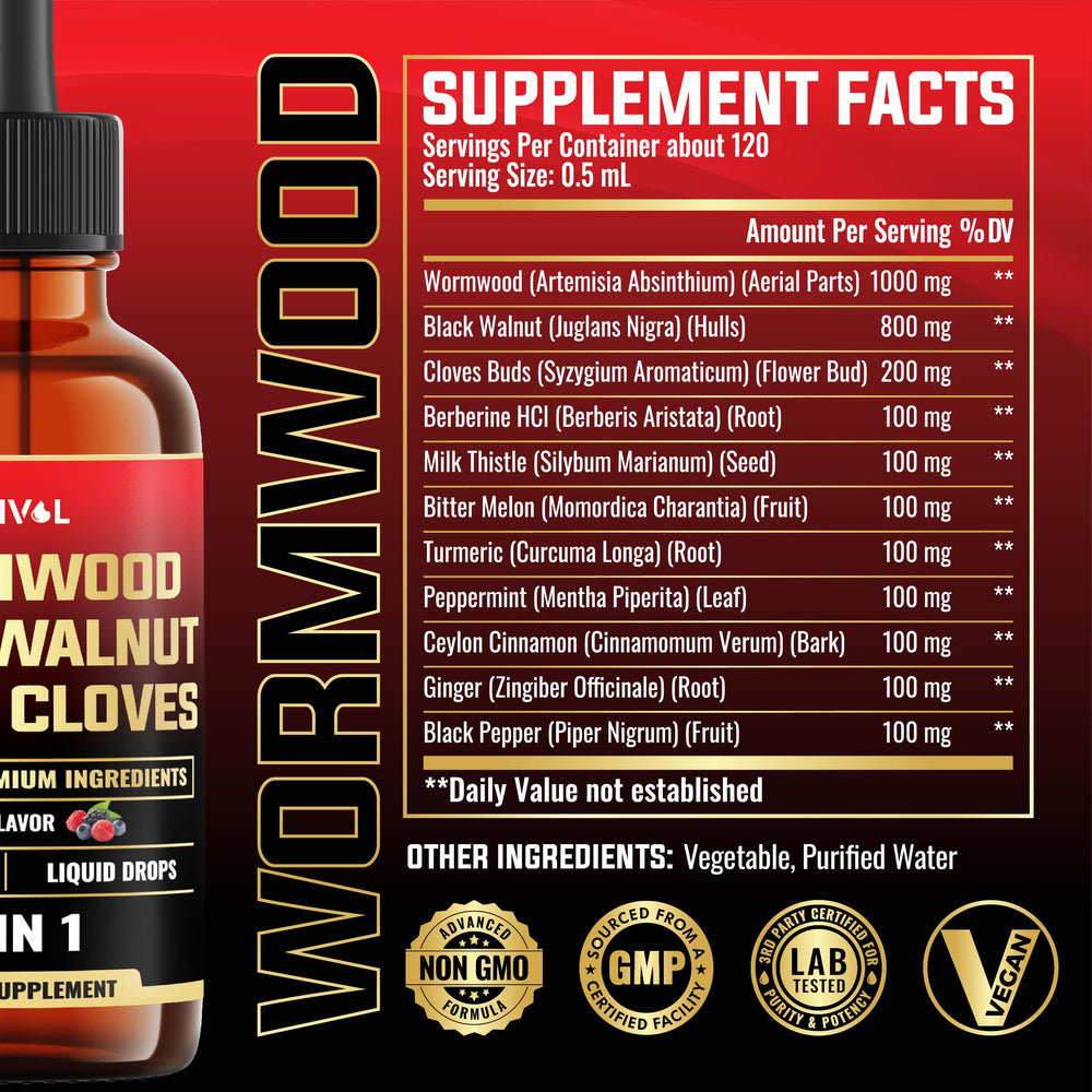 MILIVOL 11in1 Berry Mix tincture bottle side view