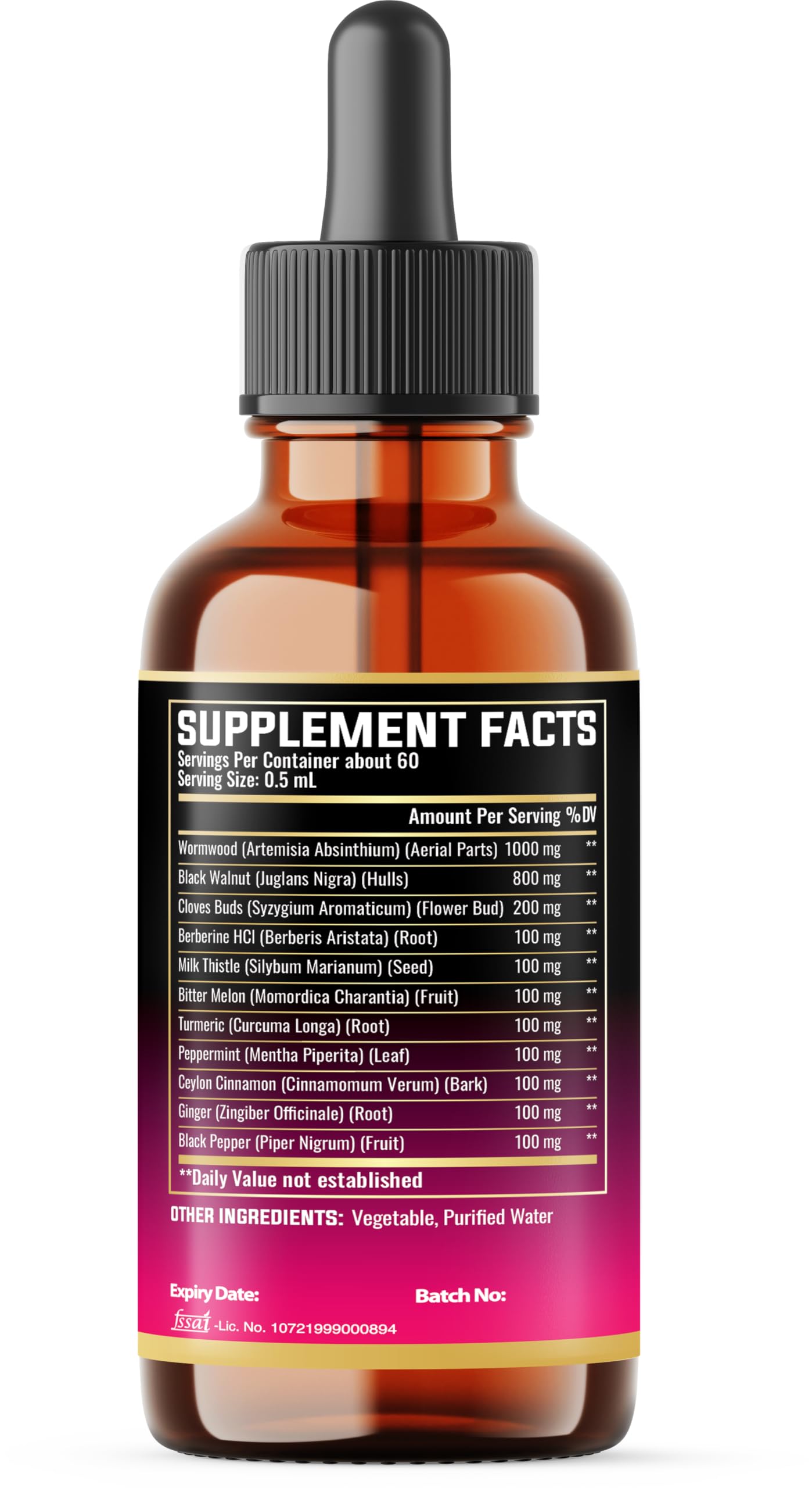 Glass dropper and 1oz bottle product photo