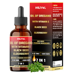 Milivol 7in1 oregano oil drops bottle 1 oz