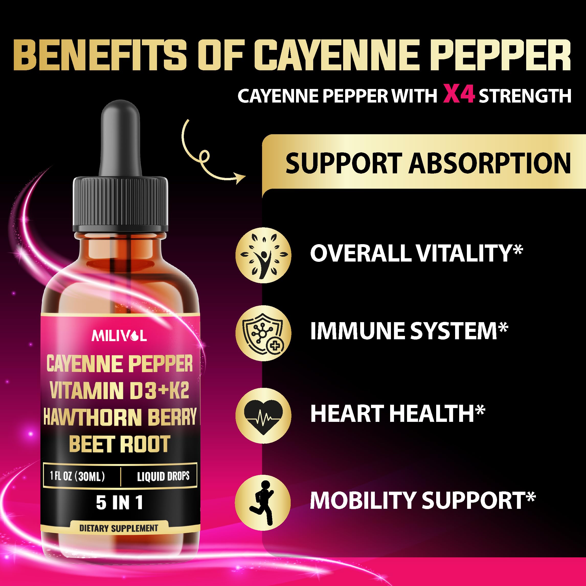 Non-GMO and third-party tested badge on MILIVOL packaging