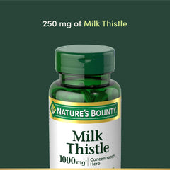 Milk thistle 1000mg concentrate label