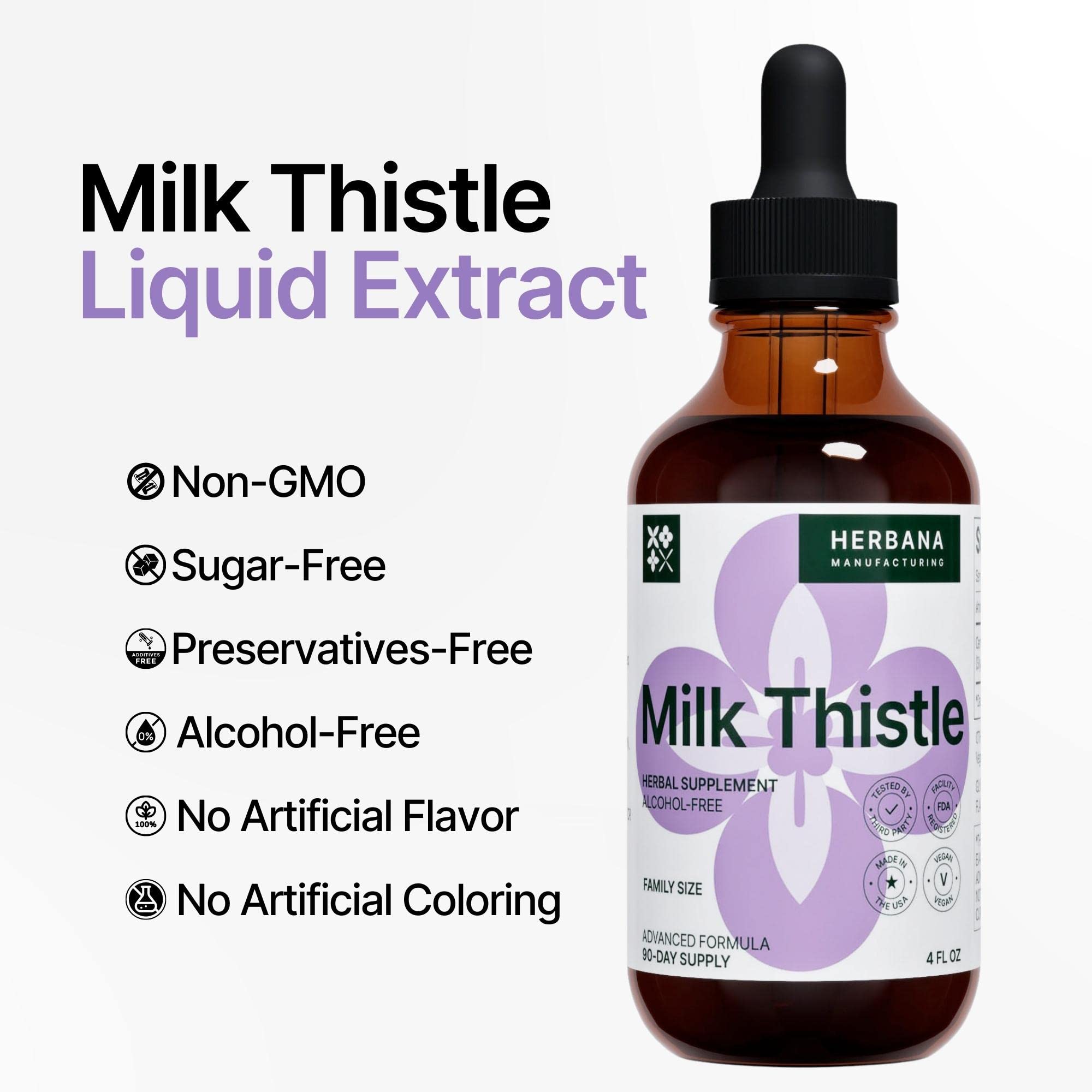 Liver health concept with milk thistle illustration